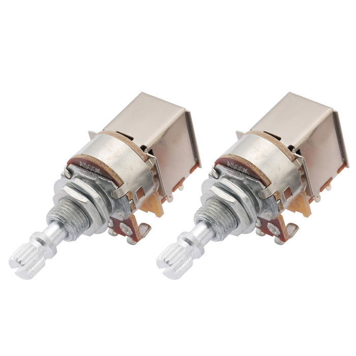 detail of musiclily basic 500k metric coarse 18 spline split shaft pots push pull audio linear taper potentiometers for electric guitar bass m290 2