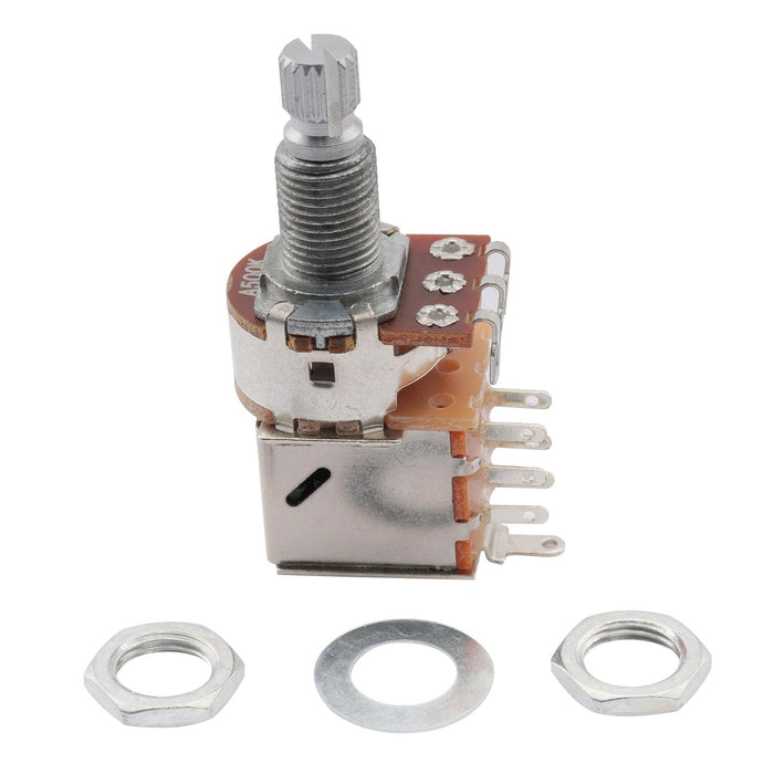 musiclily basic 500k metric coarse 18 spline split shaft pots push pull audio linear taper potentiometers for electric guitar bass m290 2 details