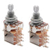 musiclily basic 500k metric coarse 18 spline split shaft pots push pull audio linear taper potentiometers for electric guitar bass m290 2, 2 pcs