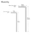 Dimensions of musiclily basic metric 2 5mm 3mm steel allen key hex wrenches for electric guitar floyd rose locking tremolo bridge m327m326