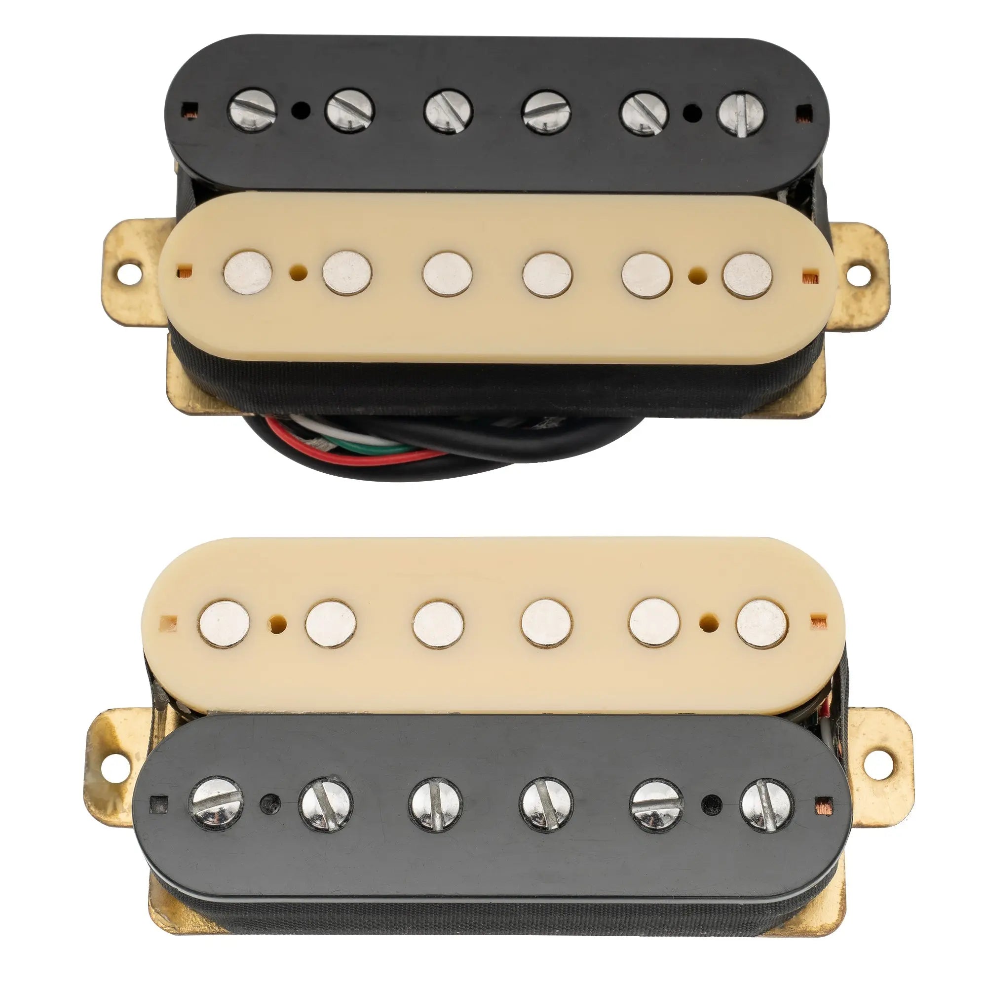 detail of musiclily basic ceramic humbucker pickups neck bridge set 50mm 52mm for electric guitar m427m433