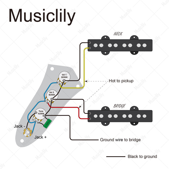 Dimensions of musiclily basic loaded prewired jazz bass control plate for jb style bass m511