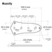 Dimensions of musiclily basic loaded prewired jazz bass control plate for jb style bass m511