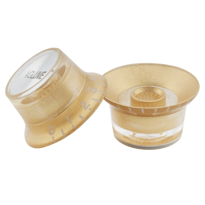 Perillas Musiclily Basic Metric Coarse de 18 ranuras con forma de campana y sombrero de copa, control de volumen y tono para guitarra eléctrica Epiphone LP SG (juego de 2 T2V)