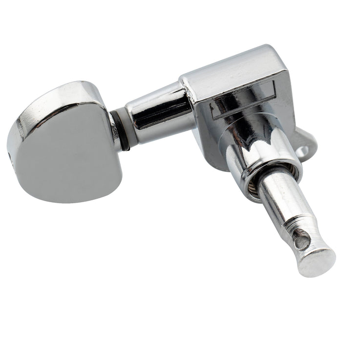 Musiclily Basic R15A Singolo Rapporto 15:1 Testata Macchina Intera Sigillata per Accordatura Lato Basso con Pulsante a Mezzaluna per Chitarra Acustica Elettrica