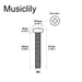 Dimensions of musiclily basic metric thread m3 25mm pan head humbucker pickup and pickup ring mounting screws for import electric guitar m561 20p
