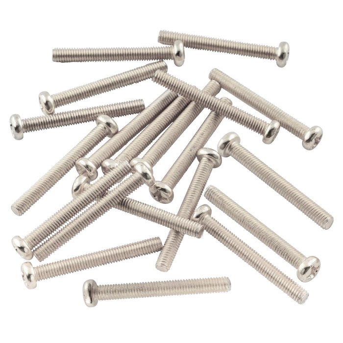 musiclily basic metric thread m3 25mm pan head humbucker pickup and pickup ring mounting screws for import electric guitar m561 20p