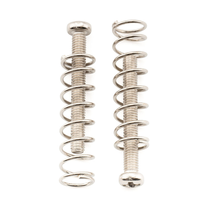 Musiclily Pro M3x25mm Pan Head Humbucker Pickup Mounting Screws and Steel Springs Set for Import Electric Guitar, Set of 6