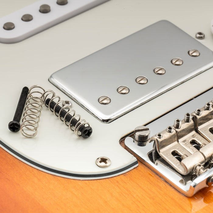 Application of musiclily pro m3x25mm pan head humbucker pickup mounting screws and steel springs set for import electric guitar set of 6