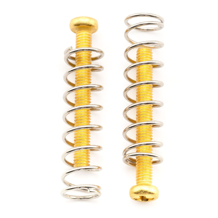 Musiclily Pro M3x25mm Pan Head Humbucker Pickup Mounting Screws and Steel Springs Set for Import Electric Guitar, Set of 6