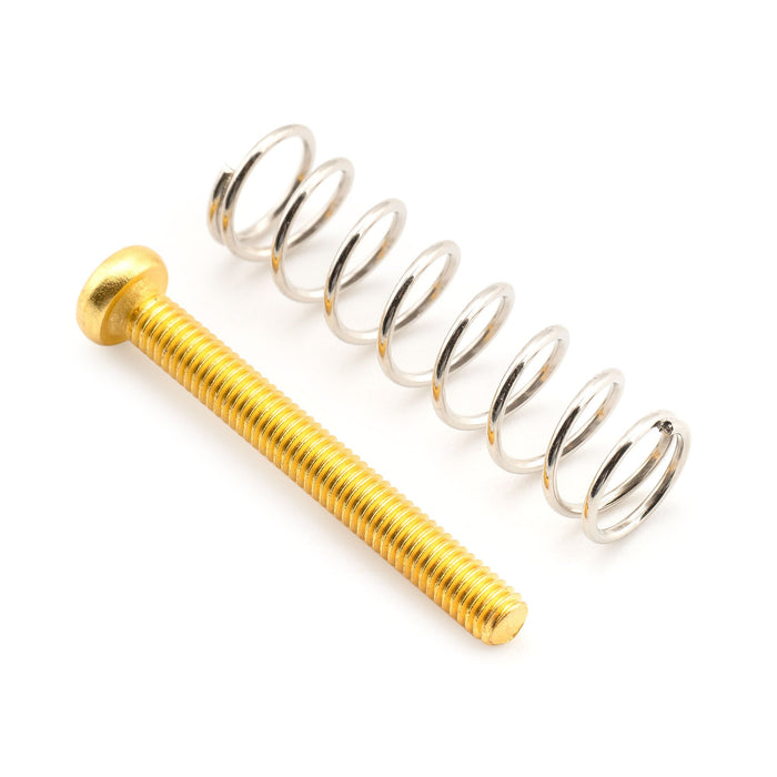 Musiclily Pro M3x25mm Pan Head Humbucker Pickup Mounting Screws and Steel Springs Set for Import Electric Guitar, Set of 6