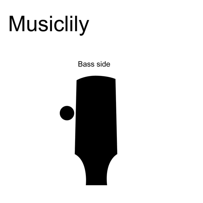 Musiclily Basic R15A Singolo Rapporto 15:1 Testata Macchina Intera Sigillata per Accordatura Lato Basso con Pulsante a Mezzaluna per Chitarra Acustica Elettrica
