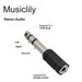 Dimensions of audio stereo adapter converter 1 8 inch 3 5mm female plug to 1 4 inch 6 5mm male jack m323 2