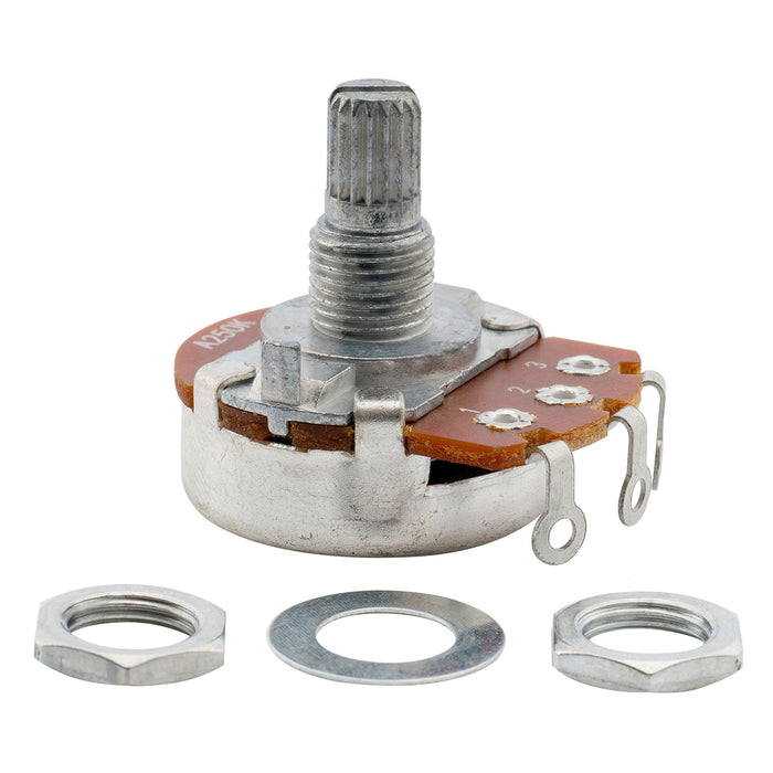 musiclily basic 250k metric coarse 18 spline split short shaft pots audio linear taper potentiometers for electric guitar bass m595 2 details