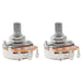 musiclily basic 250k metric coarse 18 spline split short shaft pots audio linear taper potentiometers for electric guitar bass m595 2, 2 pcs