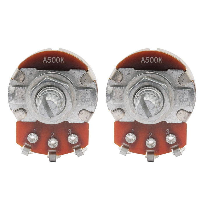detail of musiclily basic 500k metric coarse 18 spline split short shaft pots audio linear taper potentiometers for electric guitar bass m597 2