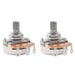 musiclily basic 500k metric coarse 18 spline split short shaft pots audio linear taper potentiometers for electric guitar bass m597 2, 2 pcs