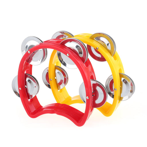 musiclily plastic handheld tambourine percussion jingles musical instrument for kids and adults m638 2