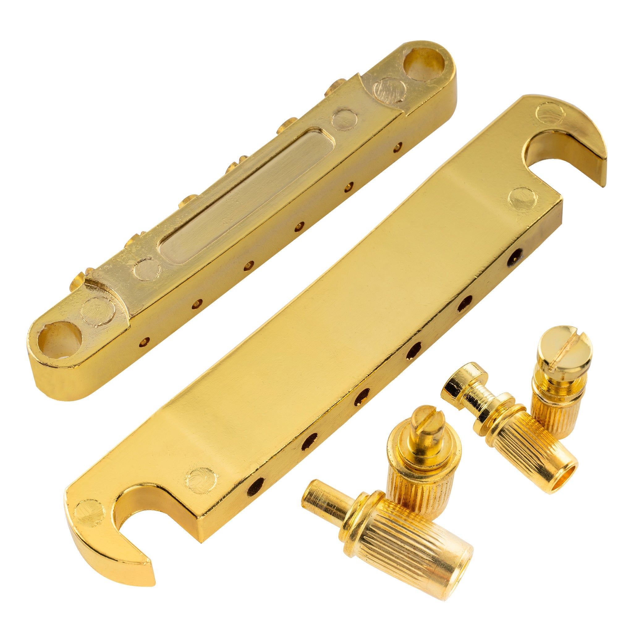 Musiclily Basic 52mm(2-3/64 inch) 52.5mm(2-1/16 inch) ABR-1 Style Tune-o-matic Bridge and Tailpiece Set for LP Style Guitar
