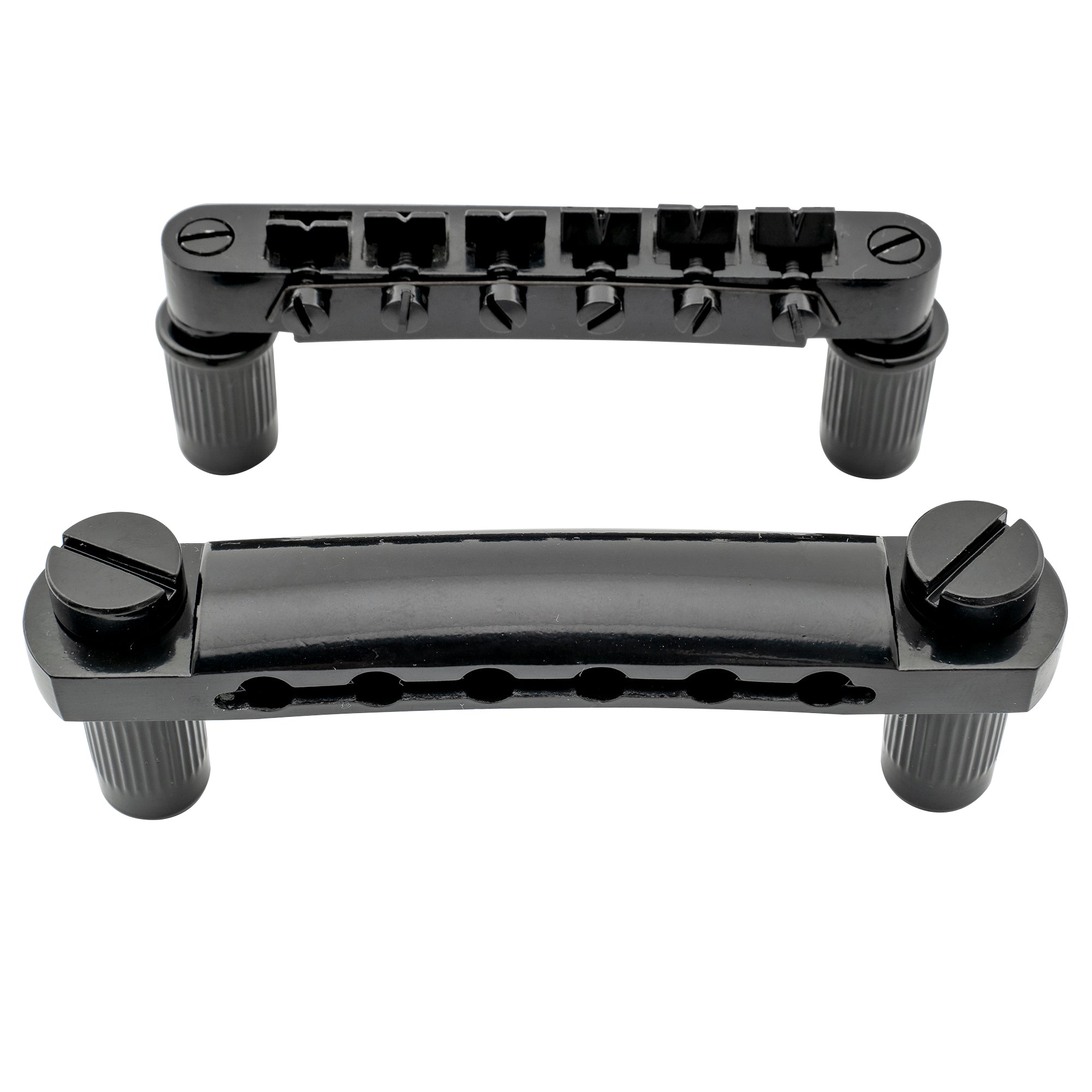 Musiclily Basic 52mm(2-3/64 inch) 52.5mm(2-1/16 inch) ABR-1 Style Tune-o-matic Bridge and Tailpiece Set for LP Style Guitar