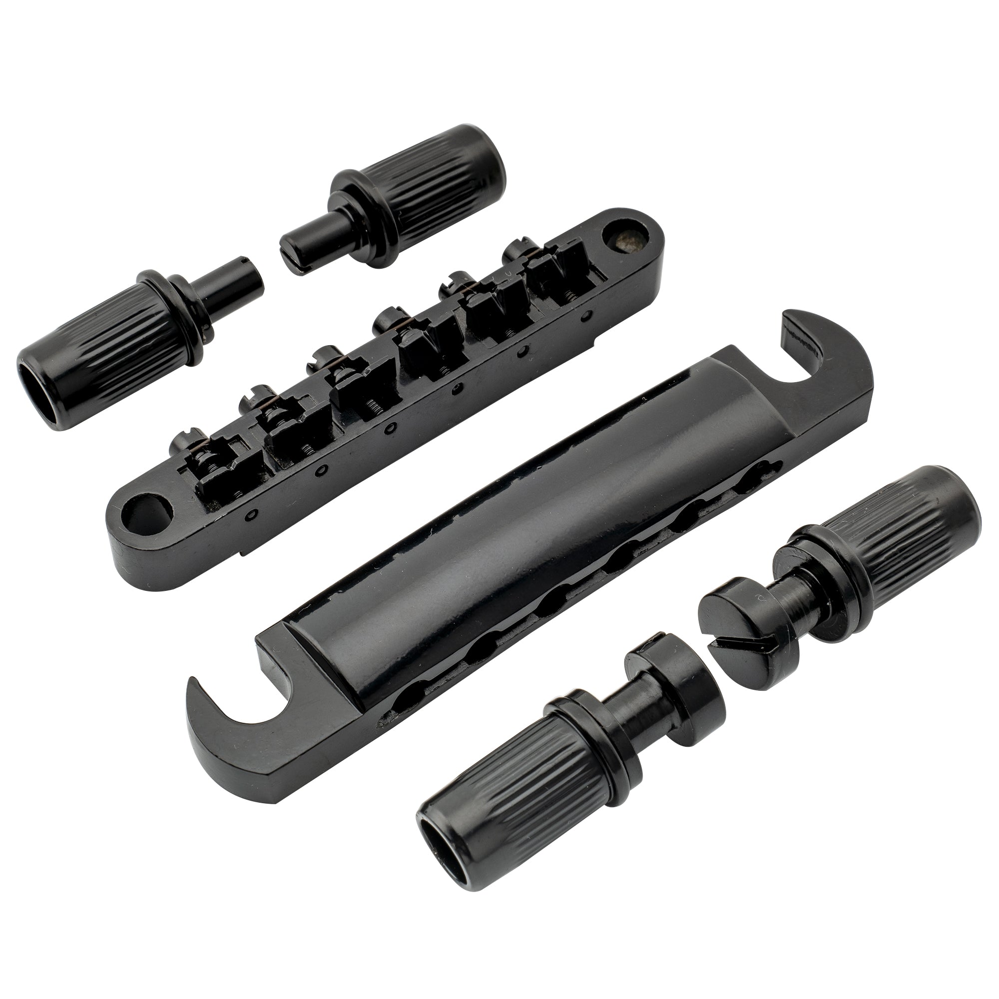 Musiclily Basic 52mm(2-3/64 inch) 52.5mm(2-1/16 inch) ABR-1 Style Tune-o-matic Bridge and Tailpiece Set for LP Style Guitar