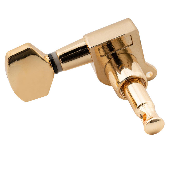 Musiclily Basic R15A Singolo Rapporto 15:1 Testata Macchina Intera Sigillata per Accordatura Lato Basso con Pulsante Esagonale per Chitarra Elettrica Stile Strat Tele