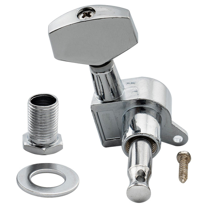 Musiclily Basic R15A Singolo Rapporto 15:1 Testata Macchina Intera Sigillata per Accordatura Lato Treble con Pulsante Esagonale Grande per Chitarra Acustica Elettrica