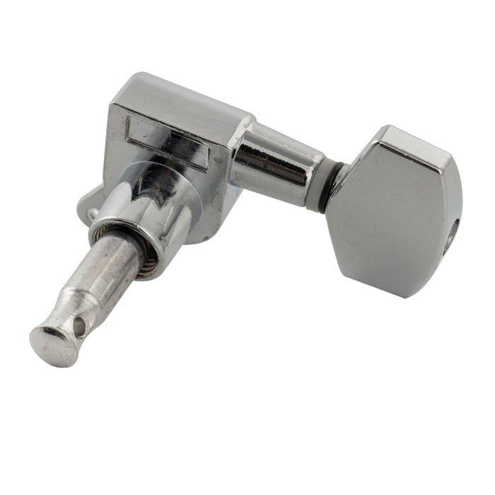 Musiclily Basic R15A Singolo Rapporto 15:1 Testata Macchina Intera Sigillata per Accordatura Lato Treble con Pulsante Esagonale Grande per Chitarra Acustica Elettrica