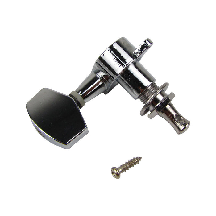 Musiclily Basic R15A Singolo Rapporto 15:1 Testata Macchina Intera Sigillata per Accordatura Lato Treble con Pulsante Esagonale Grande per Chitarra Acustica Elettrica