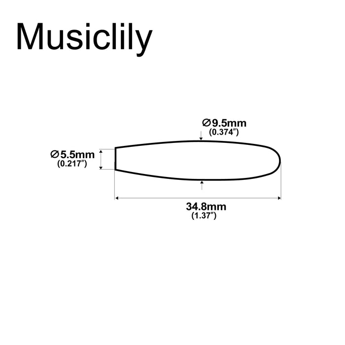 Dimensions of musiclily basic plastic guitar tremolo arm tips for strat style electric guitar m6 tremolo arm whammy bar m759 2p