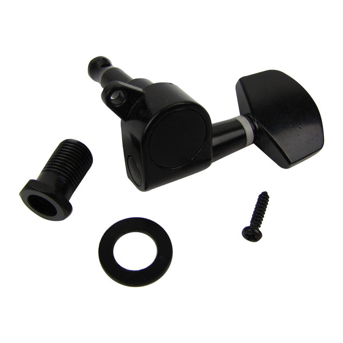 Musiclily Basic R15A Singolo Rapporto 15:1 Testata Macchina Intera Sigillata per Accordatura Lato Treble con Pulsante Esagonale Grande per Chitarra Acustica Elettrica