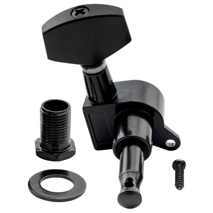 Musiclily Basic R15A Singolo Rapporto 15:1 Testata Macchina Intera Sigillata per Accordatura Lato Treble con Pulsante Esagonale Grande per Chitarra Acustica Elettrica