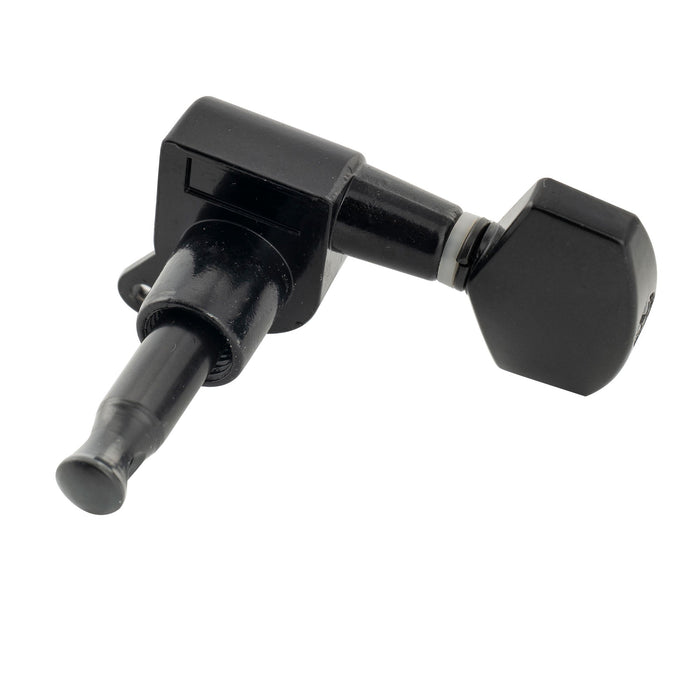 Musiclily Basic R15A Singolo Rapporto 15:1 Testata Macchina Intera Sigillata per Accordatura Lato Treble con Pulsante Esagonale Grande per Chitarra Acustica Elettrica