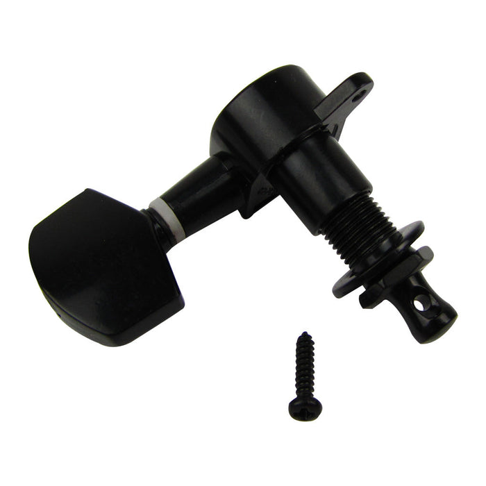 Musiclily Basic R15A Singolo Rapporto 15:1 Testata Macchina Intera Sigillata per Accordatura Lato Treble con Pulsante Esagonale Grande per Chitarra Acustica Elettrica