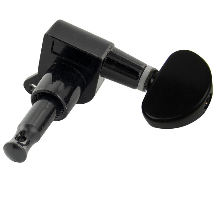 Musiclily Basic R15A Singolo Rapporto 15:1 Testata Macchina Intera Sigillata per Accordatura Lato Treble con Pulsante a Mezzaluna per Chitarra Acustica Elettrica