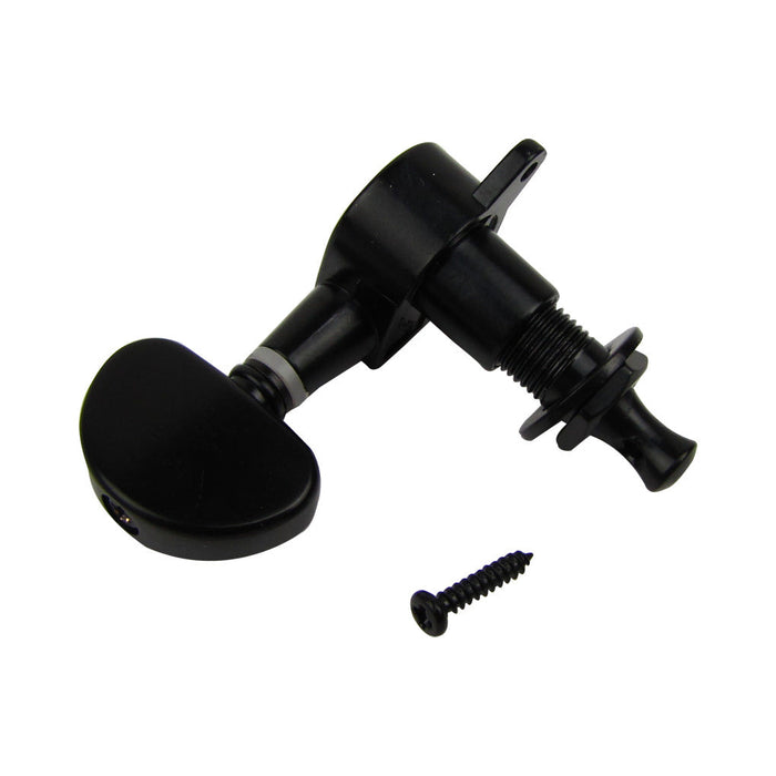 Musiclily Basic R15A Singolo Rapporto 15:1 Testata Macchina Intera Sigillata per Accordatura Lato Treble con Pulsante a Mezzaluna per Chitarra Acustica Elettrica