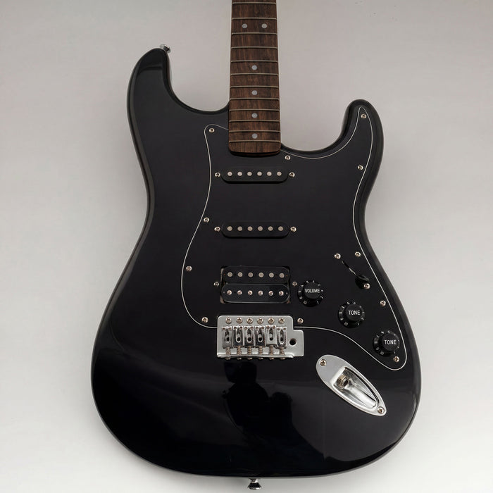 Musiclily Basic Pre-wired Loaded ST-HSS Pickguard with Ceramic Pickups for Strat Style Electric Guitar