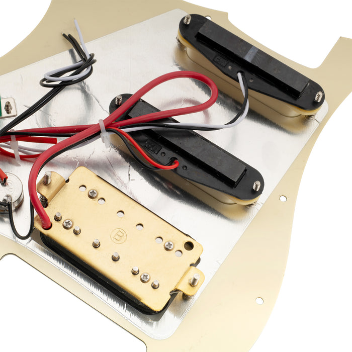 Musiclily Basic Pre-wired Loaded ST-HSS Pickguard with Ceramic Pickups for Strat Style Electric Guitar