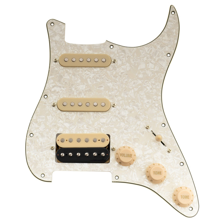 Musiclily Basic Pre-wired Loaded ST-HSS Pickguard with Ceramic Pickups for Strat Style Electric Guitar