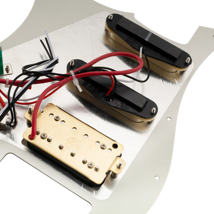 Musiclily Basic Pre-wired Loaded ST-HSS Pickguard with Ceramic Pickups for Strat Style Electric Guitar