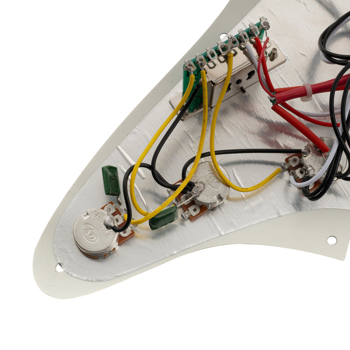 Musiclily Basic Pre-wired Loaded ST-HSS Pickguard with Ceramic Pickups for Strat Style Electric Guitar