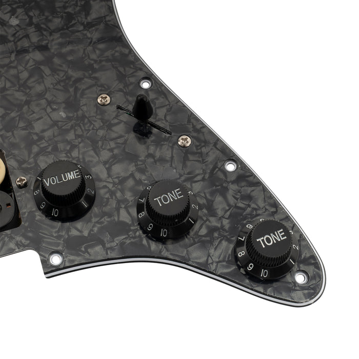 Musiclily Basic Pre-wired Loaded ST-HSS Pickguard with Ceramic Pickups for Strat Style Electric Guitar