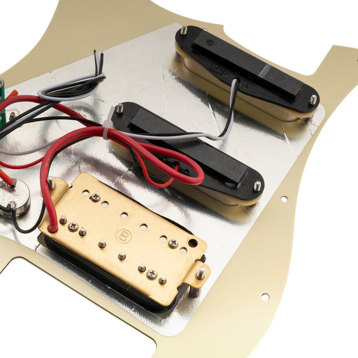Musiclily Basic Pre-wired Loaded ST-HSS Pickguard with Ceramic Pickups for Strat Style Electric Guitar
