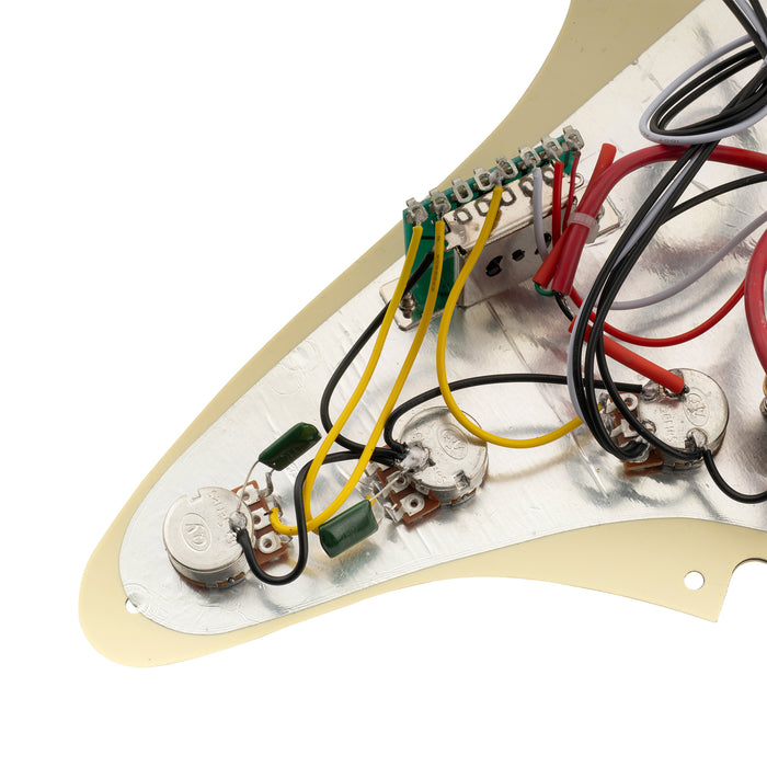 Musiclily Basic Pre-wired Loaded ST-HSS Pickguard with Ceramic Pickups for Strat Style Electric Guitar