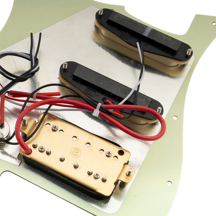 Musiclily Basic Pre-wired Loaded ST-HSS Pickguard with Ceramic Pickups for Strat Style Electric Guitar