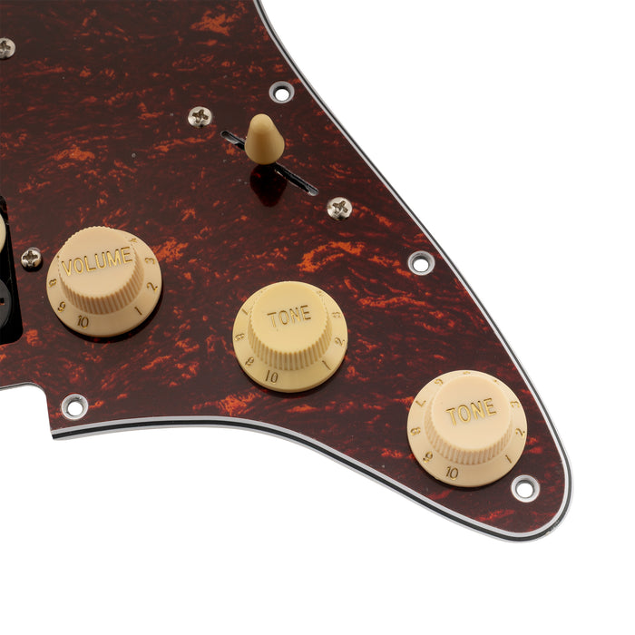 Musiclily Basic Pre-wired Loaded ST-HSS Pickguard with Ceramic Pickups for Strat Style Electric Guitar