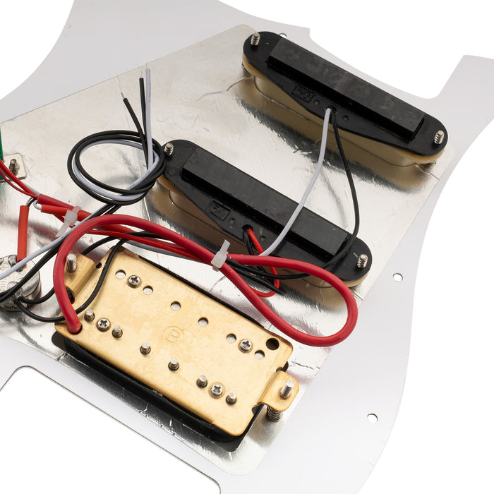 Musiclily Basic Pre-wired Loaded ST-HSS Pickguard with Ceramic Pickups for Strat Style Electric Guitar