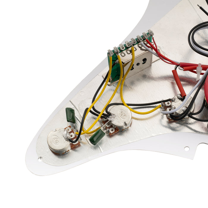 Musiclily Basic Pre-wired Loaded ST-HSS Pickguard with Ceramic Pickups for Strat Style Electric Guitar