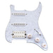 musiclily basic pre wired loaded st hss pickguard with ceramic pickups for strat style electric guitar m766p, white pearl