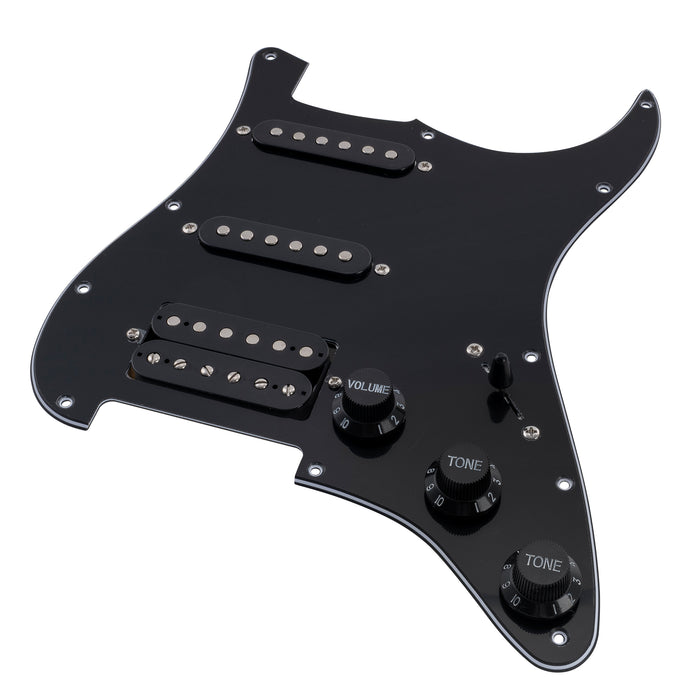 Musiclily Basic Pre-wired Loaded ST-HSS Pickguard with Ceramic Pickups for Strat Style Electric Guitar